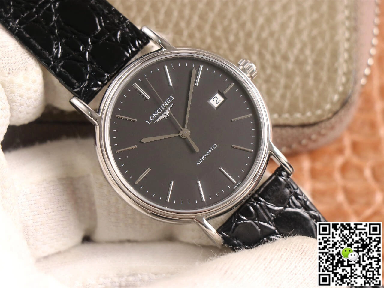 Longines Presence L4.921.4.52.2 KY factory 1:1 Best Edition Replica Watch Black Strap